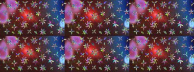 Zentangle soyut çiçekleri. Karalama çiçeği. Raster illüstrasyonu. Güzel kumaş deseni. Renkli Bahar Teması eskiz kalıbı. Düz Çiçek Elementleri Tasarımı.