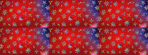 Çiçekli karalama şeklinde Raster çiçek deseni. Yumuşak, yaz çiçekli arka plan. Kırmızı ve mor renkte çiçekler.