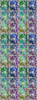 Raster illüstrasyonunda kusursuz çiçek deseni. Suluboya tarzında mavi renkte çiçekler.