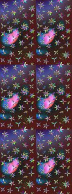 Oldukça eski bir besin torbası deseni, küçük, çiçekler. Millefleur 'lar. Tekstil, kumaş, kapaklar, duvar kağıtları, baskı, paket, koleksiyon defteri, örgü, dekupaj için çiçek arkaplanı..