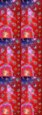 Çizim çiçek deseni duvar kâğıdı olarak kullanılabilir. Kırmızı ve pembe renkte çiçekler. Raster illüstrasyonu.