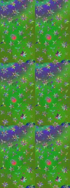 El yapımı çiçek ve bitki koleksiyonu. Raster illüstrasyonu. Eskiz tarzı renklerde. Şirin karalamalı çiçek desenli çizim. Raster illüstrasyonu.