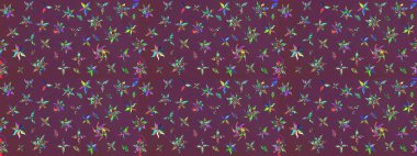 Doodle çiçekler ve dalları, otlar ve çiçekler. Elle çizilmiş. Raster resim. Güzel kumaş deseni.