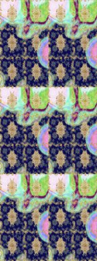 Klasik oryantal desen mavi renkten üstündür. Geleneksel raster ve altın desen. Damask taslak süsü.