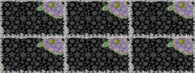 Çiçek deseni. Duvar kâğıdı barok, İspanyol kumaşı. Kusursuz raster arka plan. Kahverengi ve bej renklerde altın elementler. Şekil grafik deseni.