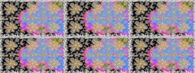 Barok tarzında altın çiçek süsü. Damask arkaplanı tekerrür ediyor. Antika altın tekrarlanabilir duvar kağıdı. Gri ve nötr renkler üzerine altın element.