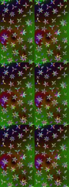 Raster deseni. Karalama çiçekleri çizim kalıbı. Yeşil ve kahverengi el çizimi desen. Sanat ilham verici ve kahverengi tarzı çiçekler ve arkaplan bırakır.