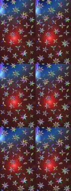 Çiçek desenli eskiz, darbeler, sıçramalar, yaz çiçekleri. Kahverengi ve mor renkli çiçekler. Raster illüstrasyonu.