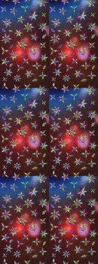 Çiçekli karalama şeklinde Raster çiçek deseni. Nazik, sevimli çiçek arkaplanı. Kahverengi ve mor renkte çiçekler.