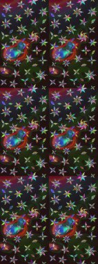 Sketch Floral Pattern in Raster illustration. Fancy fabric pattern. Colour Spring Theme sketch pattern Background. Flat Flower Elements Design.