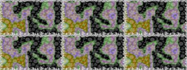 Çiçek deseni. Duvar kâğıdı barok, İspanyol kumaşı. Kusursuz raster arka plan. Kahverengi ve bej renklerde altın elementler. Şekil grafik deseni.