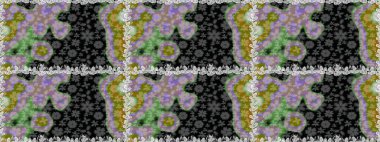 Çiçek deseni. Duvar kâğıdı barok, İspanyol kumaşı. Kusursuz raster arka plan. Kahverengi ve bej renklerde altın elementler. Şekil grafik deseni.