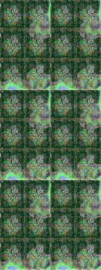 Renkli Bahar Temalı Kusursuz Arkaplan. Çiçek deseni. Raster illüstrasyonu. Düz Çiçek Elementleri Tasarımı. Kusursuz Chichi kumaş deseni..