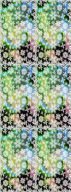 Tarafsız ve yeşil renklerde yaz çiçekleri. Küçük çiçekteki sevimli çiçek deseni. Raster illüstrasyonu. Raster deseni.