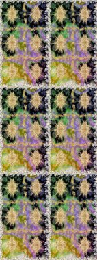 Çiçek deseni. Duvar kâğıdı barok, İspanyol kumaşı. Kusursuz raster arka plan. Kahverengi ve bej renklerde altın elementler. Şekil grafik deseni.