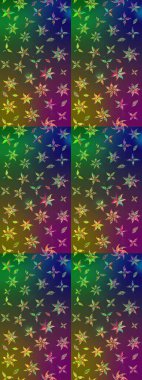 Yeşil ve kahverengi renkte güzel çiçekleri olan eskiz deseni, suluboya çiçek deseni, duvar kağıdı, kart veya kumaş için fayanslı. Raster..