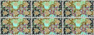 Altın antika ortaçağ dekoratifi, yaprakları ve kahverengi renklerde altın desenli süslemeleri olan pürüzsüz bir şablon. Kusursuz kraliyet lüksü, altın barok kumaş rengi..