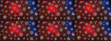 Küçük çiçekteki sevimli çiçek deseni. Kahverengi ve kırmızı renkte çiçekler.