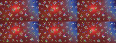 Renkli Bahar Teması eskiz kalıbı. Raster. Düz Çiçek Elementleri Tasarımı.