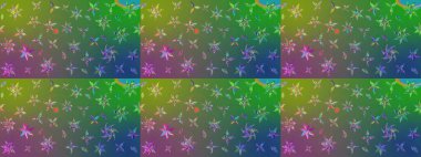 Botanik çizim kalıbı. Raster deseni. Suluboya etkisi. Organik elementler.