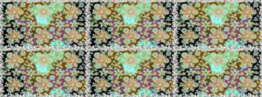 Altın antika ortaçağ dekoratifi, yaprakları ve kahverengi renklerde altın desenli süslemeleri olan pürüzsüz bir şablon. Kusursuz kraliyet lüksü, altın barok kumaş rengi..