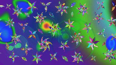 Botanik çizim kalıbı. Organik elementler. Suluboya etkisi. Raster deseni.