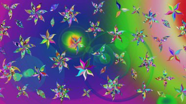 Yeşil ve mavi renkte manzaralı çiçek deseni. Çiçek kompozisyonu, el boyası, hassas şablon. Üst manzara, yumuşak stil. Sevgililer günü ve tebrik kartı konsepti için şık bir davet.