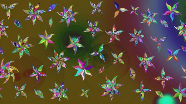 Zentangle soyut çiçekleri. Karalama çiçeği. Raster illüstrasyonu. Güzel kumaş deseni. Renkli Bahar Teması eskiz kalıbı. Düz Çiçek Elementleri Tasarımı.