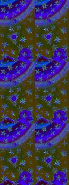 Sevimli çiçek raster deseni. Renkli Yaz Temalı eskiz kalıbı. Düz Çiçek Elementleri Tasarımı. Modaya uygun kumaş deseni.