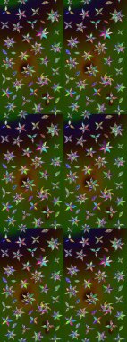 Şirin çiçekler. Çizgi çizimi kalıbı. Raster Moda kumaş deseni.