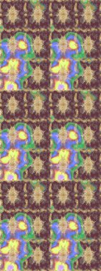 Kahverengi ve altın elementli altın çizim deseni. Klasik altın desenli eskiz. Raster illüstrasyonu. Tekrarlayan ögelerle soyut arkaplan Raster.