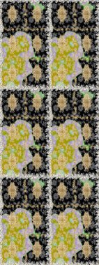 Çiçek deseni. Duvar kâğıdı barok, İspanyol kumaşı. Kusursuz raster arka plan. Kahverengi ve bej renklerde altın elementler. Şekil grafik deseni.