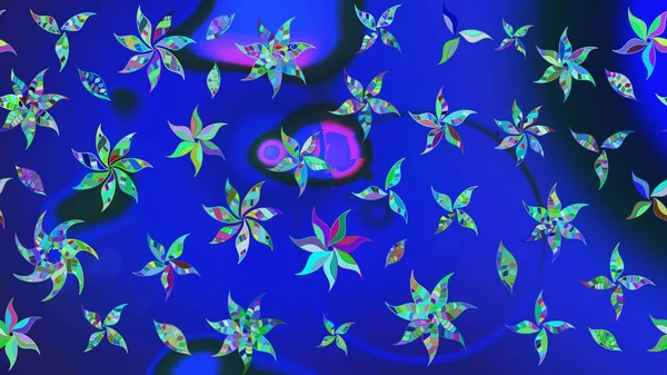 Güzel kumaş deseni. Raster illüstrasyonundaki çiçek desenli çizim. Düz Çiçek Elementleri Tasarımı. Renkli Bahar Teması çizim şablonu.