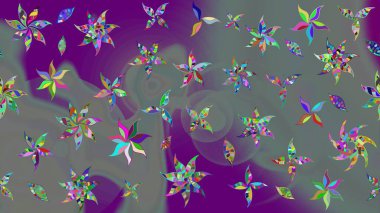 Çiçekler suluboya eskiz deseni. Raster Stili kumaş deseni.