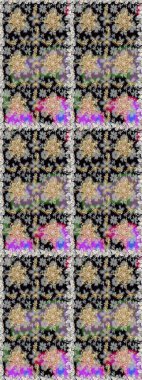 Raster altın çiçek süsü brokar kumaş ve cam desenli. Çiçek desenli altın metal. Altın elementli gri ve siyah renkler. Kusursuz altın desen.