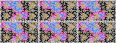 Senin tasarımın için, duvar kağıdı. Gri ve nötr renklerde, altın çiçekli altın desenler. Altın rengi, kusursuz çizim. Raster geometrik arkaplanı.