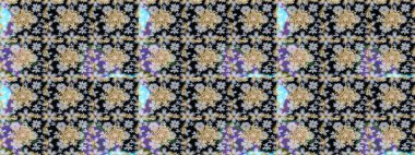 Siyah, nötr ve altın desenli. Tekrarlayan elementlerle kusursuz soyut arkaplan. Zarif raster klasik desen.