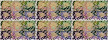 Çiçek süsü kumaş deseni, cam, çiçek desenli metal gri ve nötr renklerde altın elementler. Klasik raster altın pürüzsüz desen.