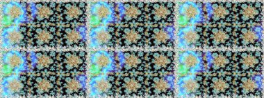 Kusursuz altın desen. Tarafsız ve mavi renklerde altın elementlerle kusursuz desen. Raster doğulu süsü.