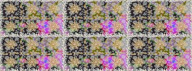 Çiçek süsü kumaş deseni, cam, çiçek desenli metal gri ve nötr renklerde altın elementler. Klasik raster altın pürüzsüz desen.