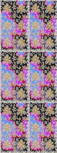 Şam, tasarım için kusursuz desen. Gri ve nötr renklerde altın elementli pürüzsüz desen.