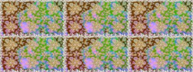 Tarafsız, yeşil ve altın desenli. Klasik raster şablonu. Tekrarlayan ögelerle kusursuz soyut arkaplan.