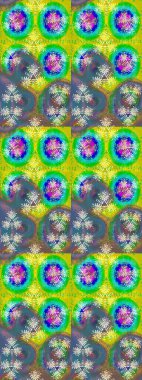 Parmak izi, kumaş, duvar kâğıdı, tekstil için raster dokusu. Nakış desenli çiçek deseni. Renkli grunge, koyu yeşil ve mavi çiçeklerle soyut arkaplanı zenginleştir.