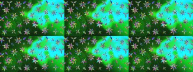 Güzel karalamalı çiçek desenli çizim. Raster illüstrasyonu. Güzel kumaş deseni. Küçük çiçekte sevimli çiçek deseni var..