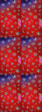 Çiçek tasarımı için inanılmaz bir kolaj cenneti tarzı. Parlak çiçekli kolaj çiçekleri kırmızı ve mor. Çiçekli zambaklar eskiz arka planı.