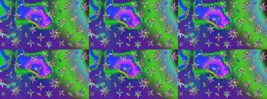 Raster illüstrasyonu. Tekstil veya kitap kapakları, imalat, duvar kağıtları, baskı, hediye paketi ve yapıştırma kitabı için çiçek eskizi geçmişi. Küçük ölçekli çiçeklerdeki basit sevimli desen.