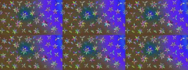 Küçük çiçekteki sevimli çiçek deseni. Raster illüstrasyonu. Tony 'nin kumaş kalıbını çiz. Modaya uygun kumaş deseni.