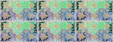 Raster soyut çiçek çelengi altın karalama fantezi yaprakları ve tarafsız renklerde çiçek. El yapımı dekoratif çerçeve, albüm kapağı, tebrik kartı, klasik Art deco tarzı.