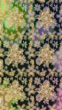 Düz elle çizilmiş klasik koleksiyon. Gri renkli ve altın elementli altın desenli. Arkaplan, kumaş, altın duvar kağıdı. Raster altın pürüzsüz desen.