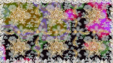 Klasik raster sarısı, kusursuz desen. Geleneksel oryantasyon süsü. Gri renklerde, altın elementlerle kusursuz desen. Klasik vintage arkaplan.